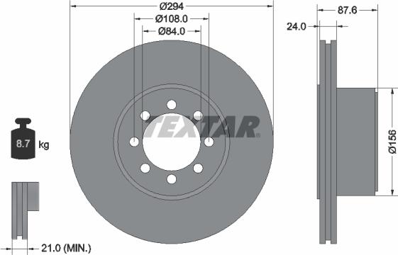 Textar 92171700 - Disc frana aaoparts.ro