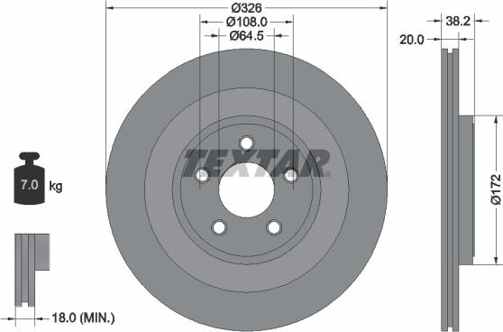 Textar 92178005 - Disc frana aaoparts.ro