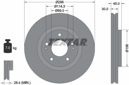 Textar 92178703 - Disc frana aaoparts.ro