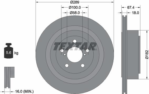 Textar 92173603 - Disc frana aaoparts.ro