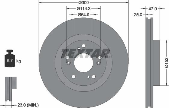 Textar 92177903 - Disc frana aaoparts.ro