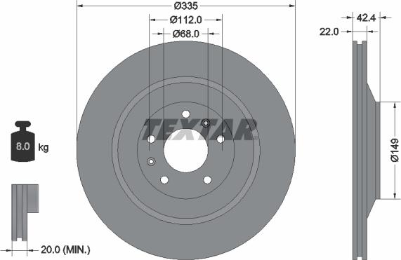 Textar 92177005 - Disc frana aaoparts.ro