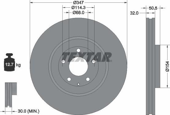 Textar 92348903 - Disc frana aaoparts.ro