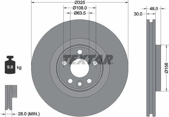 Textar 92348805 - Disc frana aaoparts.ro