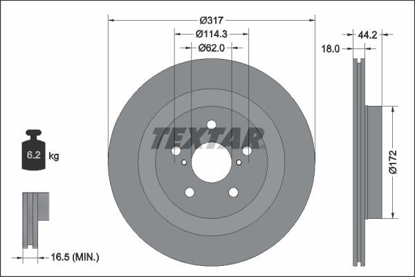 Textar 92343103 - Disc frana aaoparts.ro