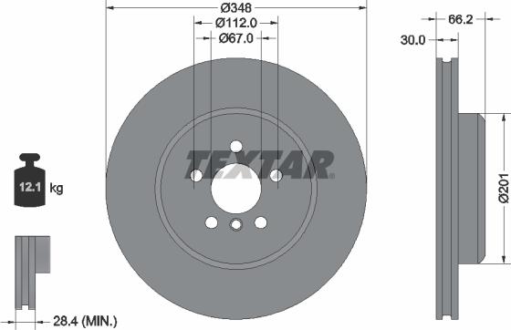 Textar 92350605 - Disc frana aaoparts.ro