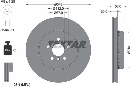 Textar 92351625 - Disc frana aaoparts.ro