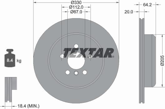 Textar 92353805 - Disc frana aaoparts.ro