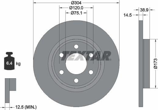Textar 92352703 - Disc frana aaoparts.ro