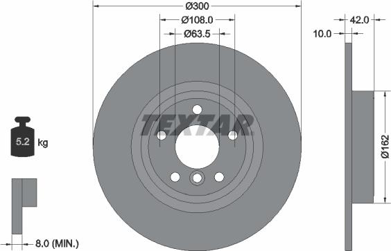 Textar 92309505 - Disc frana aaoparts.ro