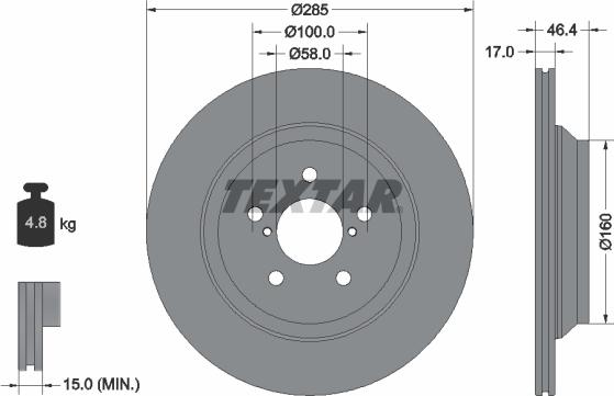 Textar 92309303 - Disc frana aaoparts.ro