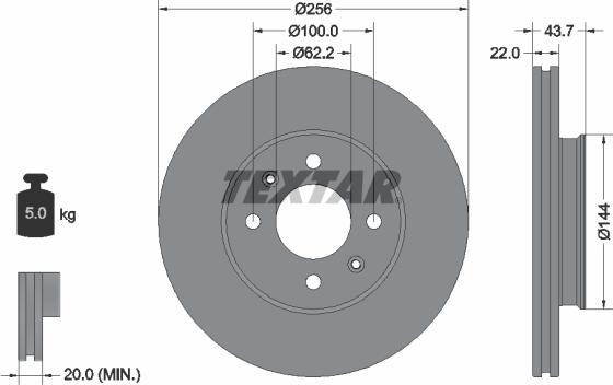 Textar 92304603 - Disc frana aaoparts.ro