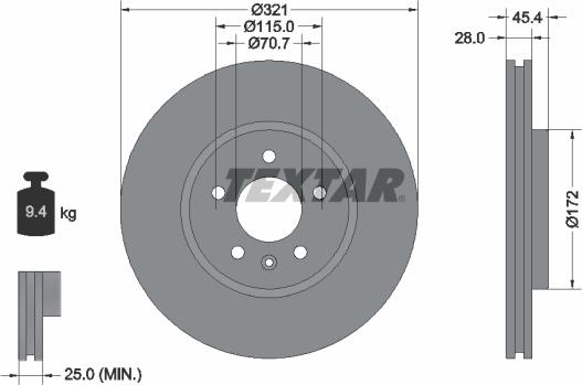 Textar 92305505 - Disc frana aaoparts.ro