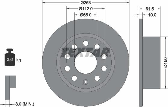 Textar 92306603 - Disc frana aaoparts.ro