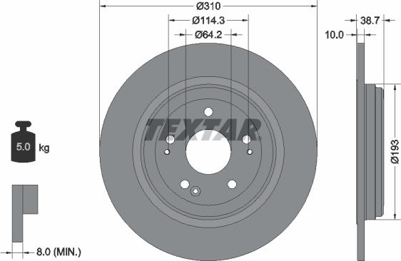 Textar 92306103 - Disc frana aaoparts.ro