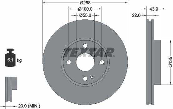 Textar 92300903 - Disc frana aaoparts.ro