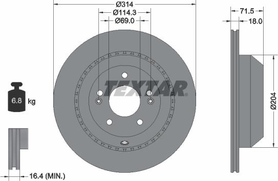 Textar 92300803 - Disc frana aaoparts.ro