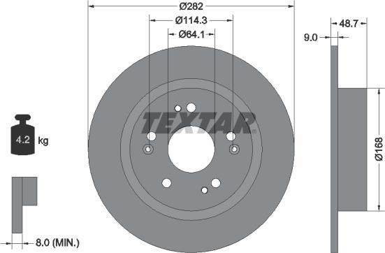 Textar 92301603 - Disc frana aaoparts.ro