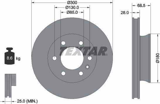 Textar 92301203 - Disc frana aaoparts.ro