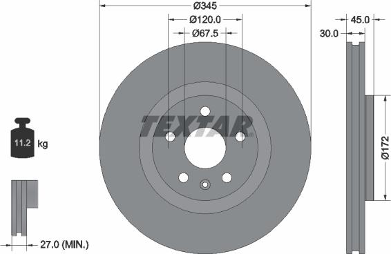 Textar 92314505 - Disc frana aaoparts.ro