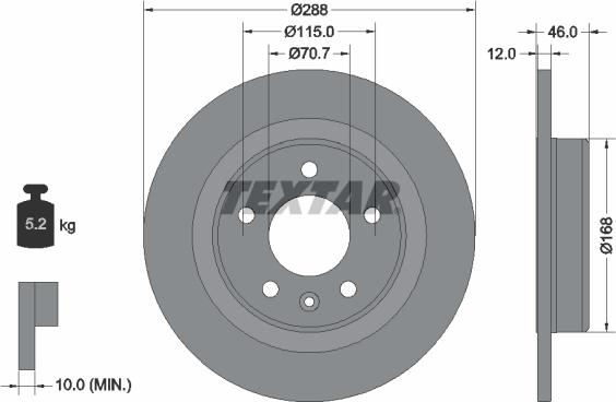 Textar 92314603 - Disc frana aaoparts.ro