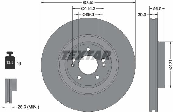 Textar 92314805 - Disc frana aaoparts.ro