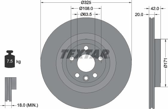 Textar 92314305 - Disc frana aaoparts.ro