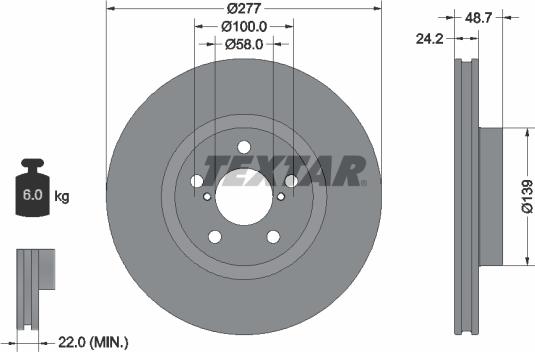 Textar 92315403 - Disc frana aaoparts.ro