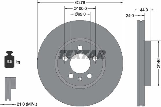 Textar 92313703 - Disc frana aaoparts.ro