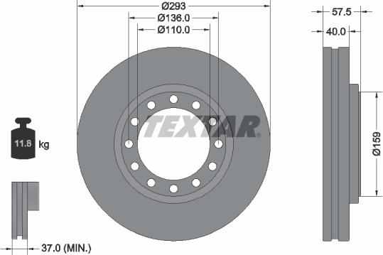 Textar 92317703 - Disc frana aaoparts.ro