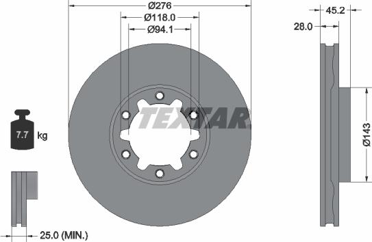 Textar 92338603 - Disc frana aaoparts.ro