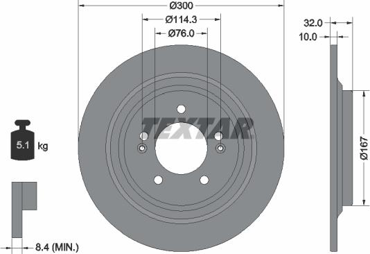 Textar 92332703 - Disc frana aaoparts.ro