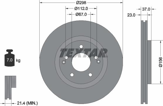 Textar 92324903 - Disc frana aaoparts.ro