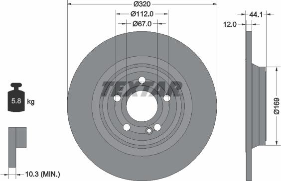 Textar 92324303 - Disc frana aaoparts.ro