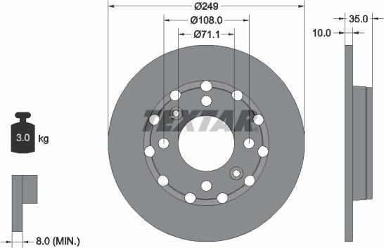 Textar 92325803 - Disc frana aaoparts.ro