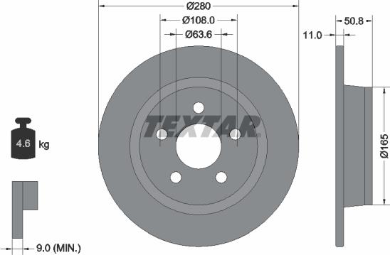 Textar 92326403 - Disc frana aaoparts.ro