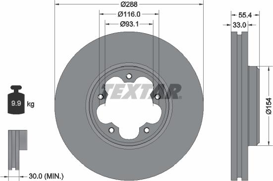 Textar 92320303 - Disc frana aaoparts.ro