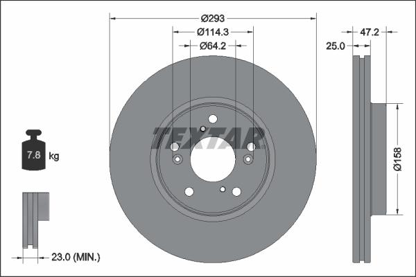 Textar 92321303 - Disc frana aaoparts.ro