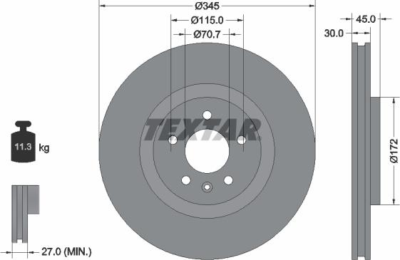 Textar 92323705 - Disc frana aaoparts.ro