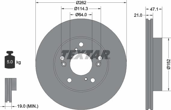 Textar 92294503 - Disc frana aaoparts.ro