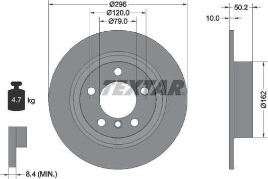 Textar 92294003 - Disc frana aaoparts.ro