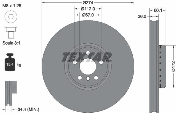 Textar 92290325 - Disc frana aaoparts.ro