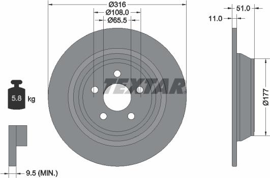 Textar 92291903 - Disc frana aaoparts.ro