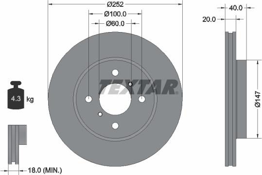 Textar 92292903 - Disc frana aaoparts.ro