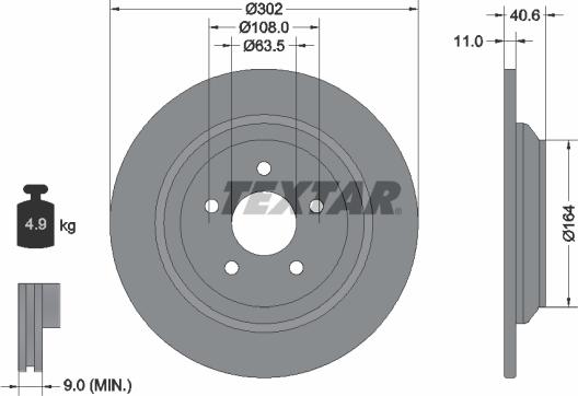 Textar 92292403 - Disc frana aaoparts.ro