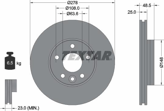 Textar 92292303 - Disc frana aaoparts.ro