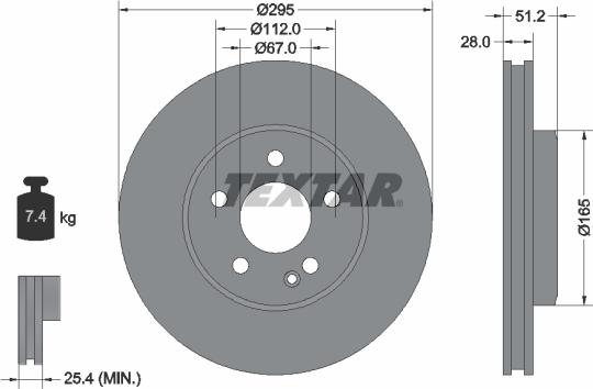 Textar 92241603 - Disc frana aaoparts.ro