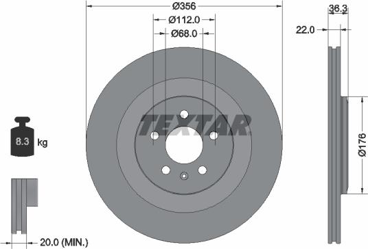 Textar 92241803 - Disc frana aaoparts.ro