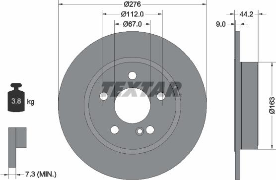 Textar 92241303 - Disc frana aaoparts.ro