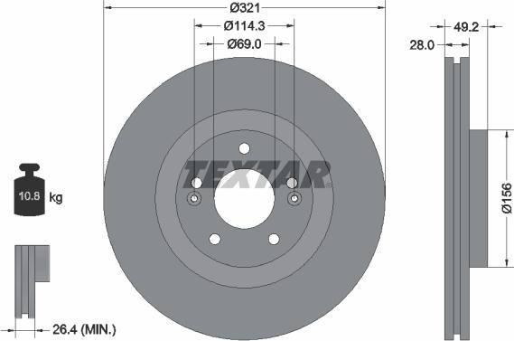 Textar 92242905 - Disc frana aaoparts.ro